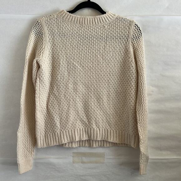 Rebecca Taylor Knit Pullover Sweater Women’s Size XS Cream Holiday Embellished - Picture 2 of 13